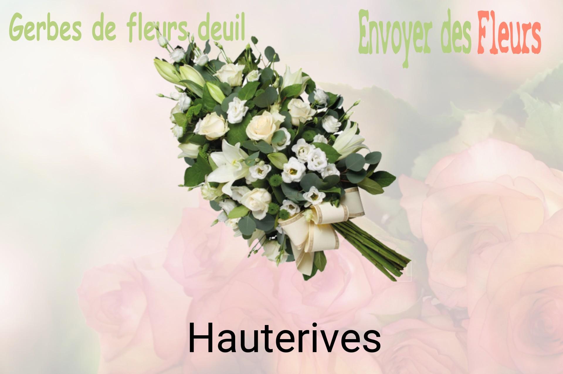 Gerbe de fleurs de deuil livrée à Hauterives